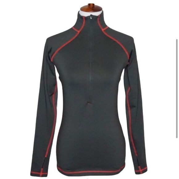 Nike Tops - Nike Women's Pro Hyperwarm II Grey Half Zip